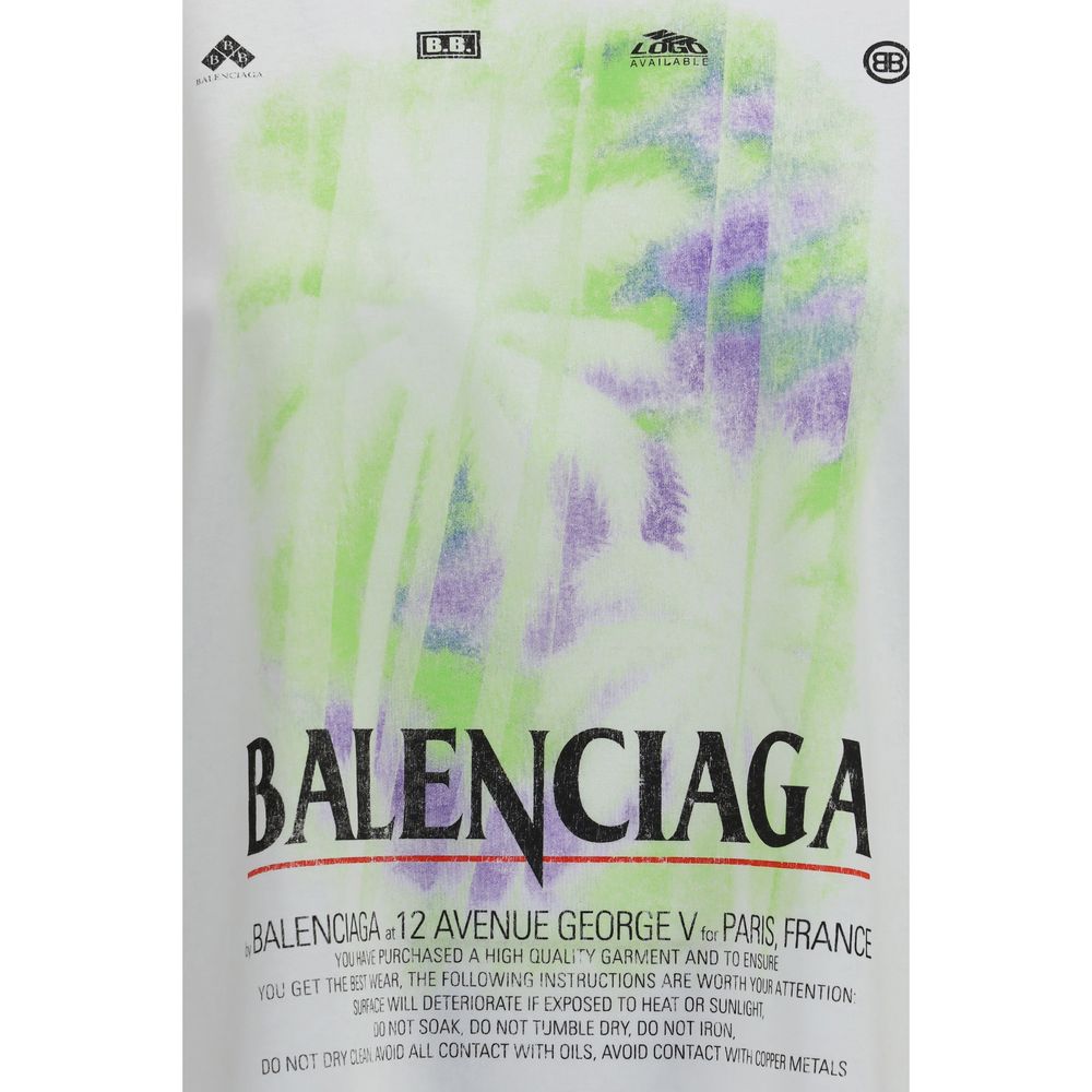 Balenciaga Weißes Baumwoll-T-Shirt-3