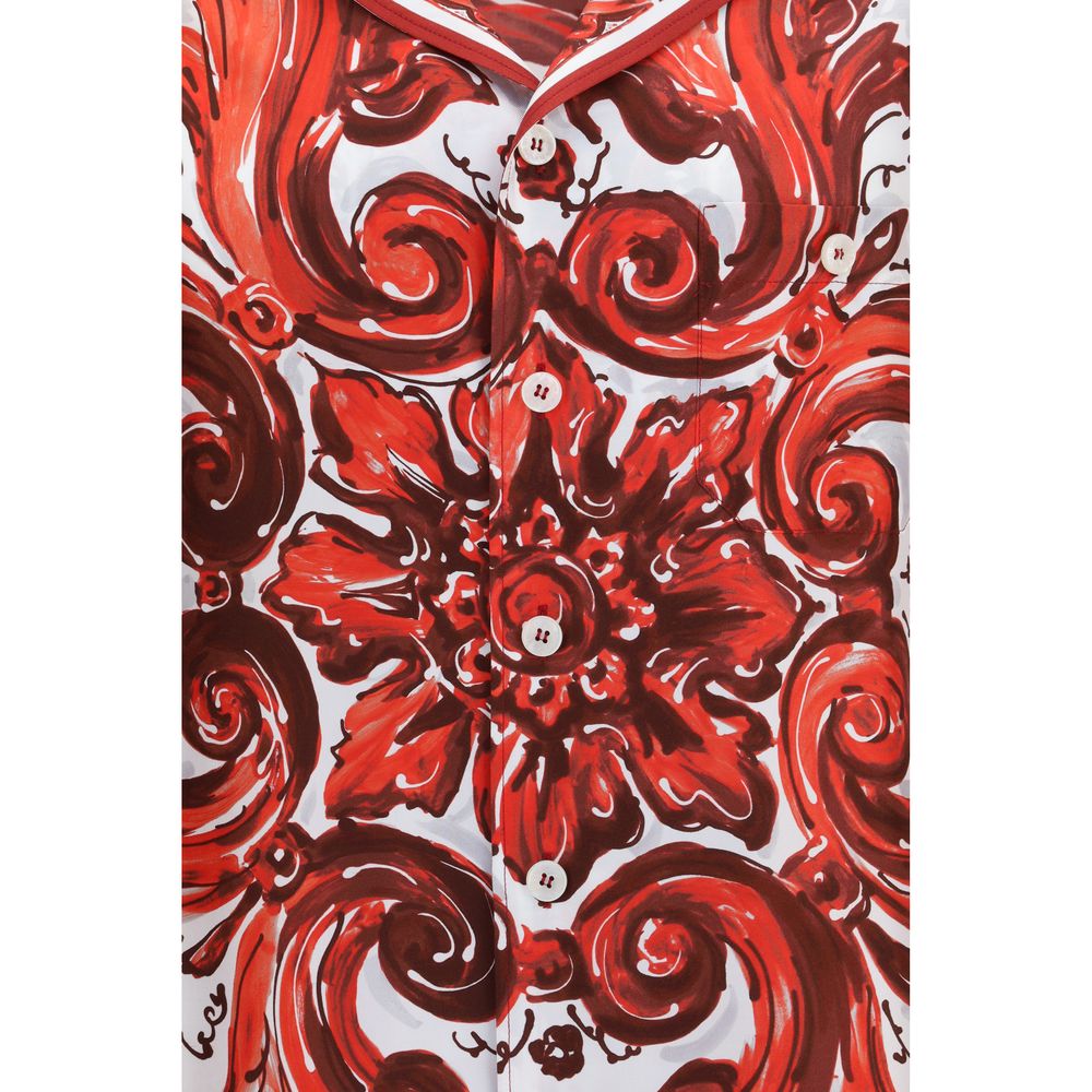 Dolce & Gabbana Mehrfarbiges Seidenhemd mit Muster-3