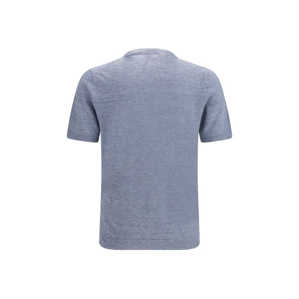 Brunello Cucinelli Blue Linen Sweatshirt-2