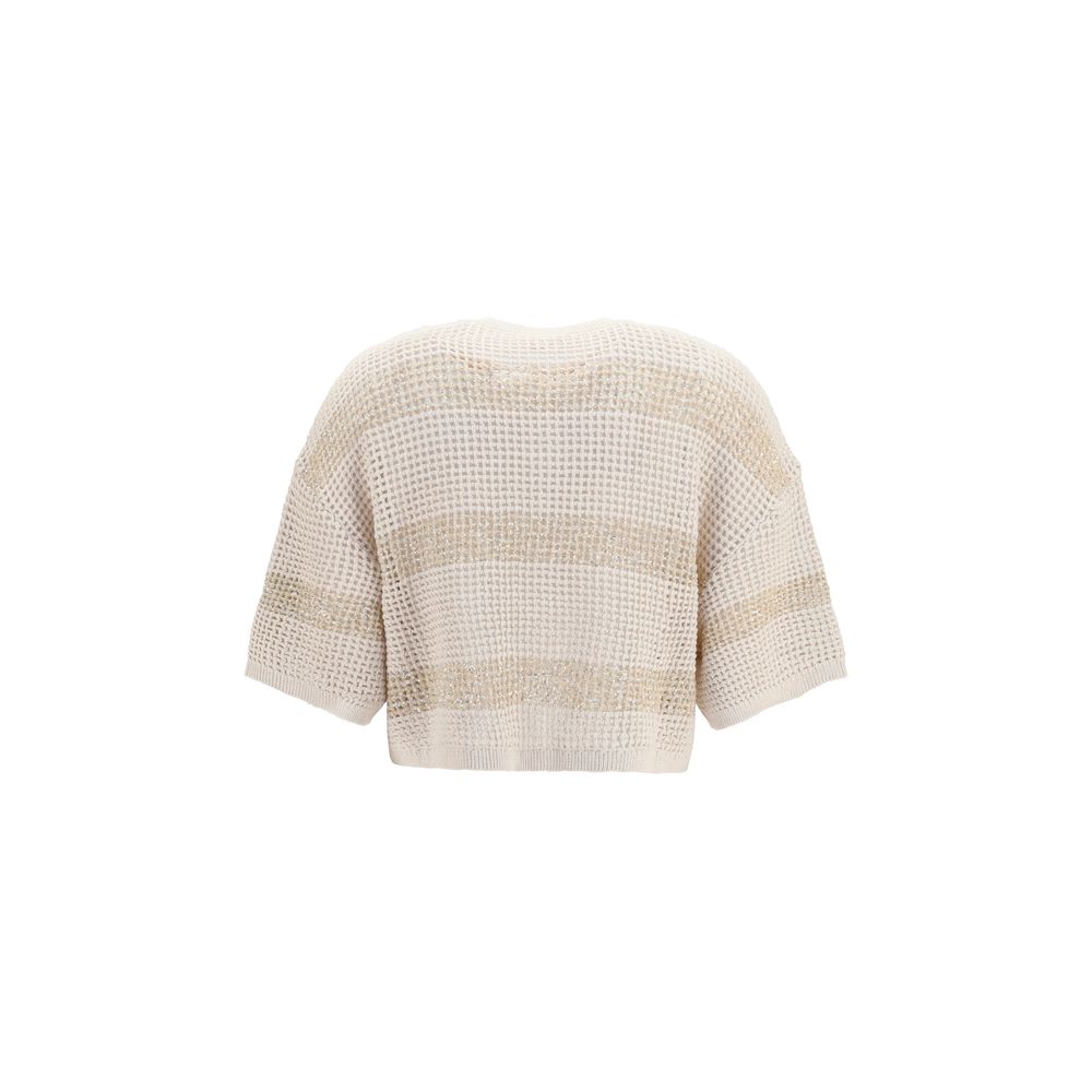 Brunello Cucinelli Beige Cotton Cardigan-2