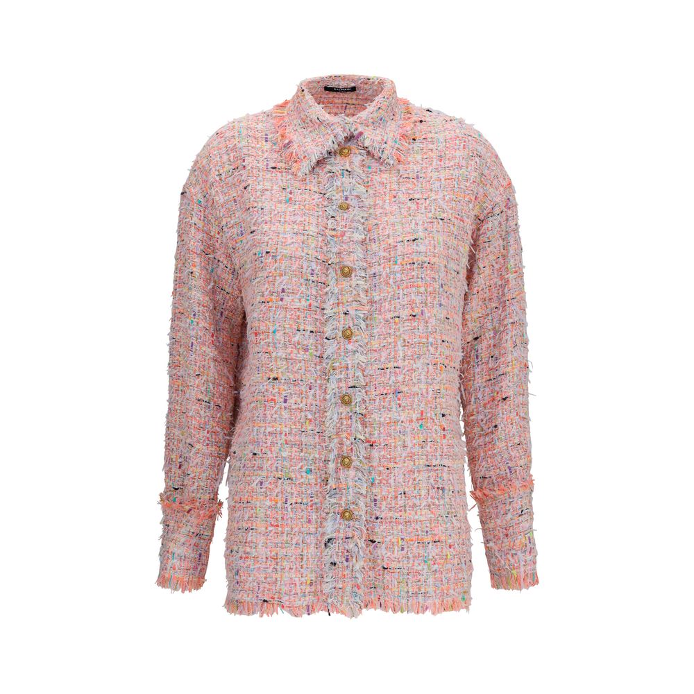 Balmain Mehrfarbiges Hemd aus Polyamid mit Muster-1