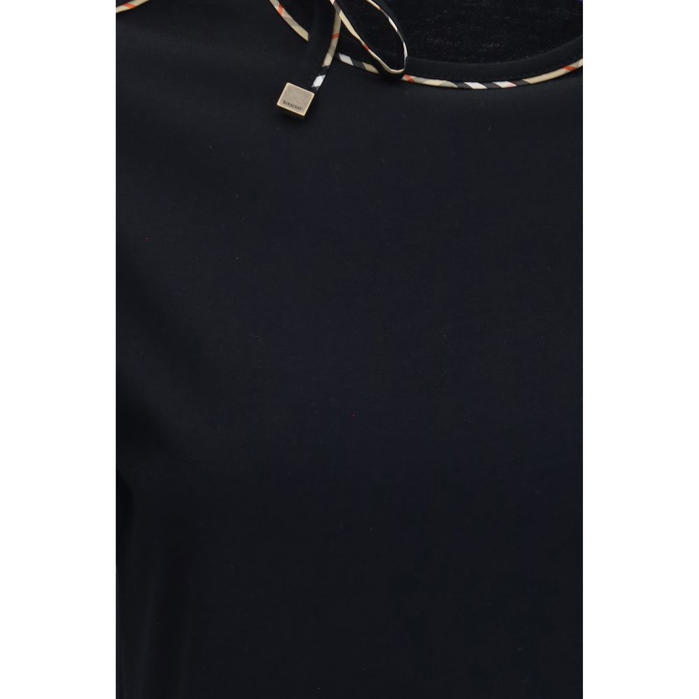 Burberry Schwarzes Baumwoll-T-Shirt-3