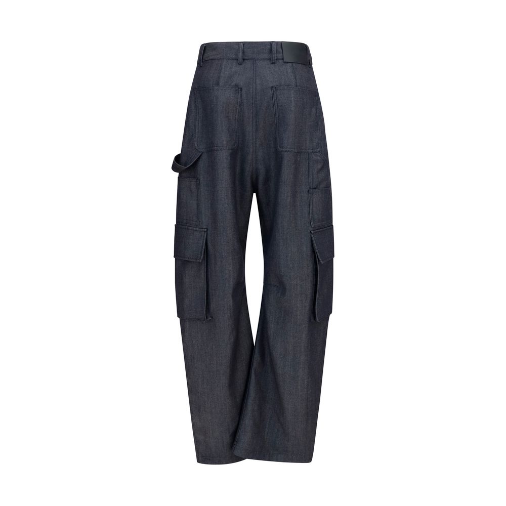 Balenciaga Blaue Oves Aries Cargo-Hose aus Wolle-2