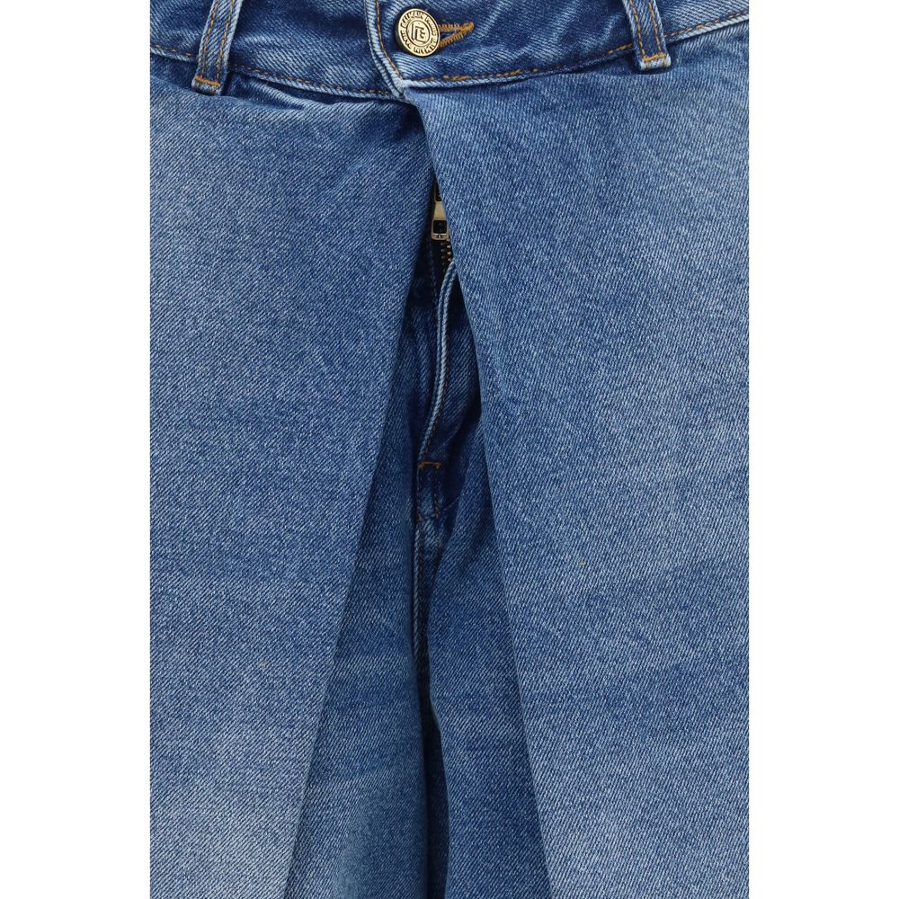 Balmain Blaue Baumwolljeans im Relaxed Fit-3