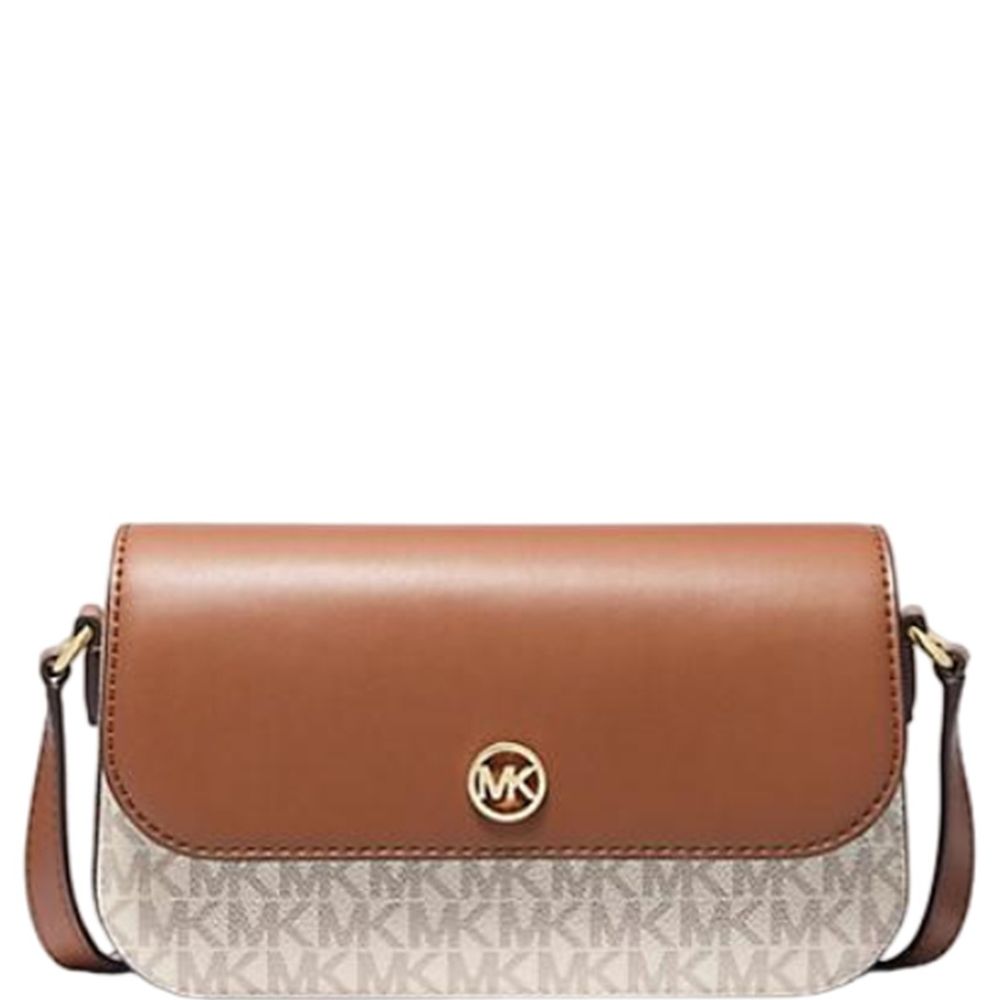 Michael Kors Beige Leather Crossbody Bag-1