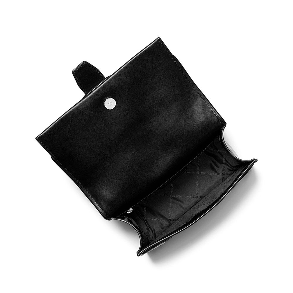 Michael Kors Schwarze Leder Umhängetasche-3