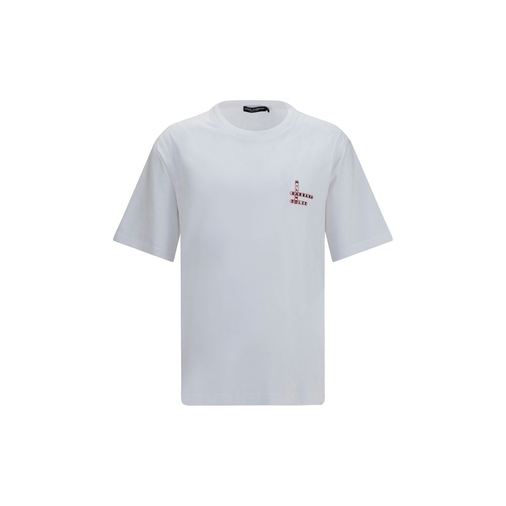 Dolce & Gabbana Weißes Baumwoll-T-Shirt-1