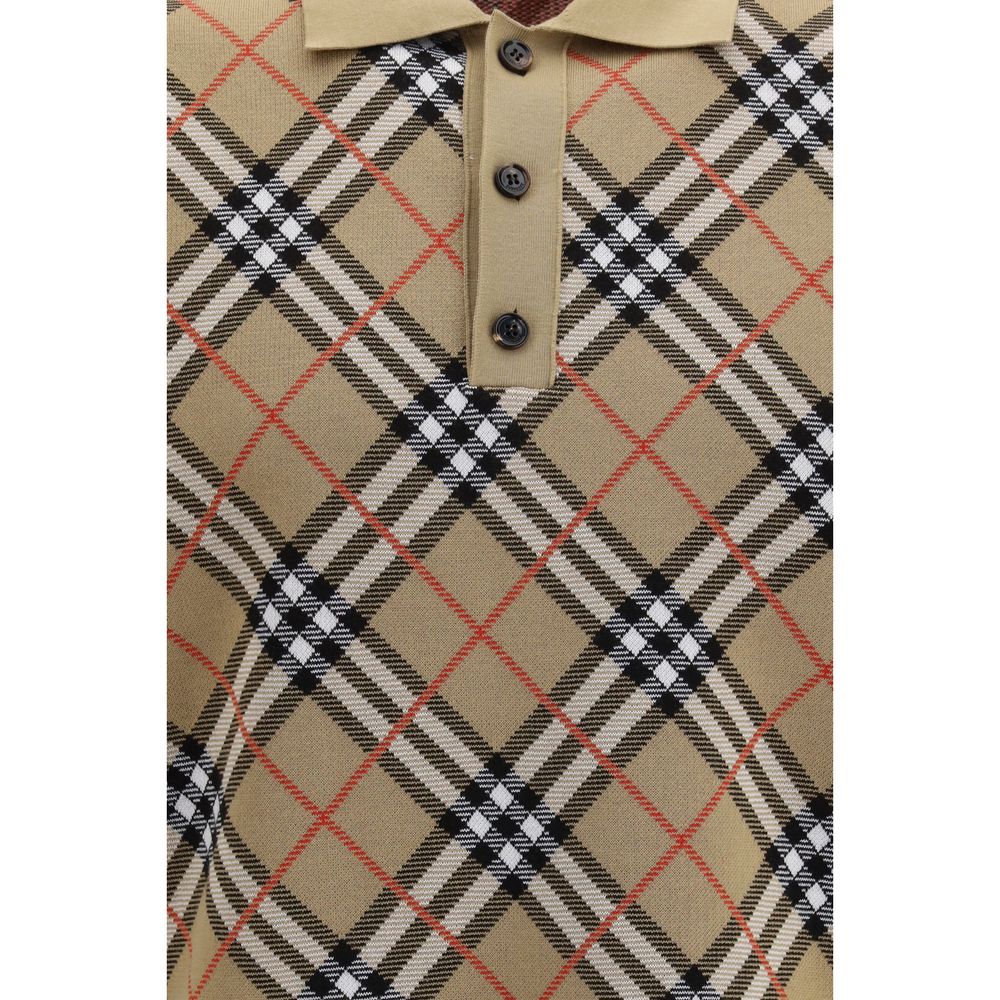 Burberry Beige Cotton Polo Shirt-3