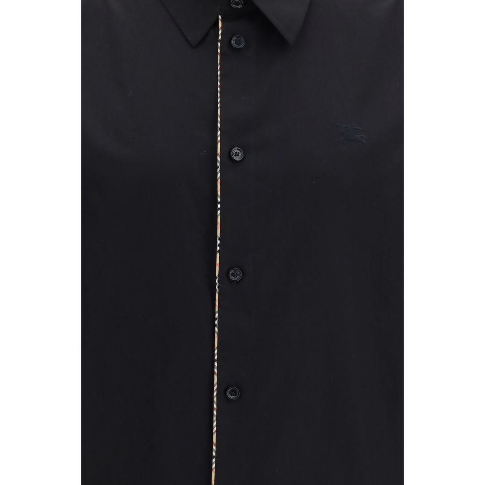 Burberry Schwarzes Baumwollhemd-3