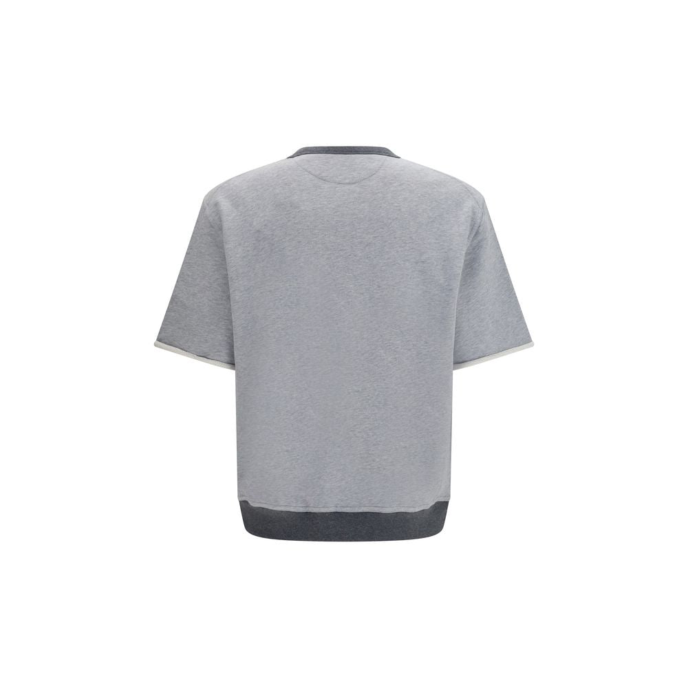 Brunello Cucinelli Grauer Baumwollpullover-2