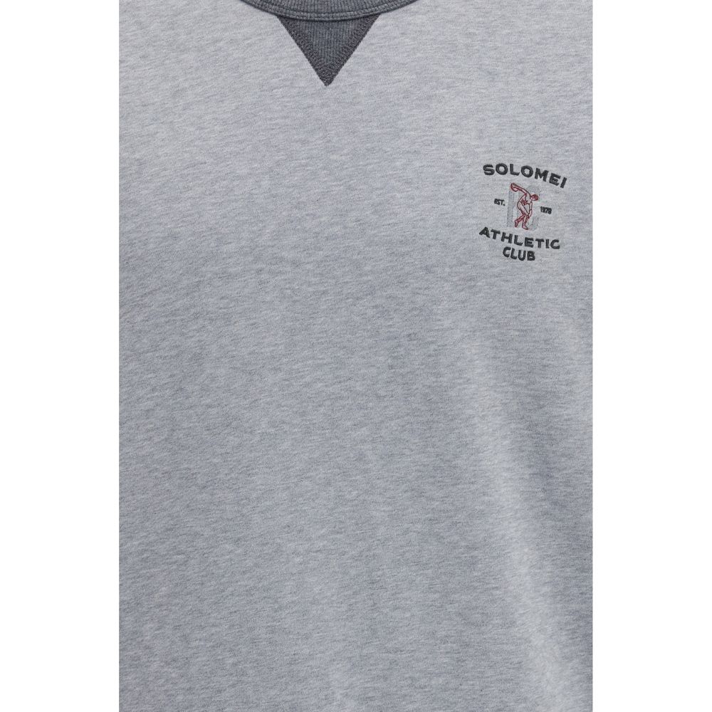 Brunello Cucinelli Grauer Baumwollpullover-3