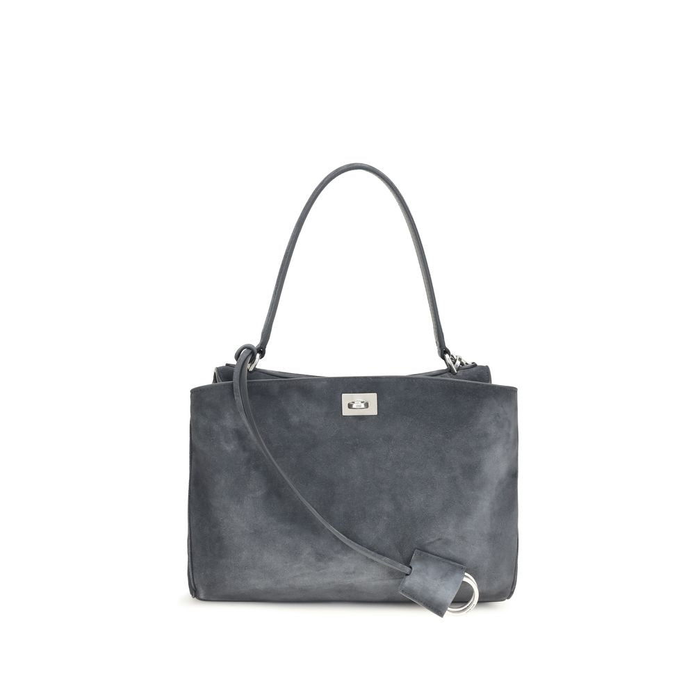 Balenciaga Graue Bos Taurus Kalbsleder Schultertasche-1