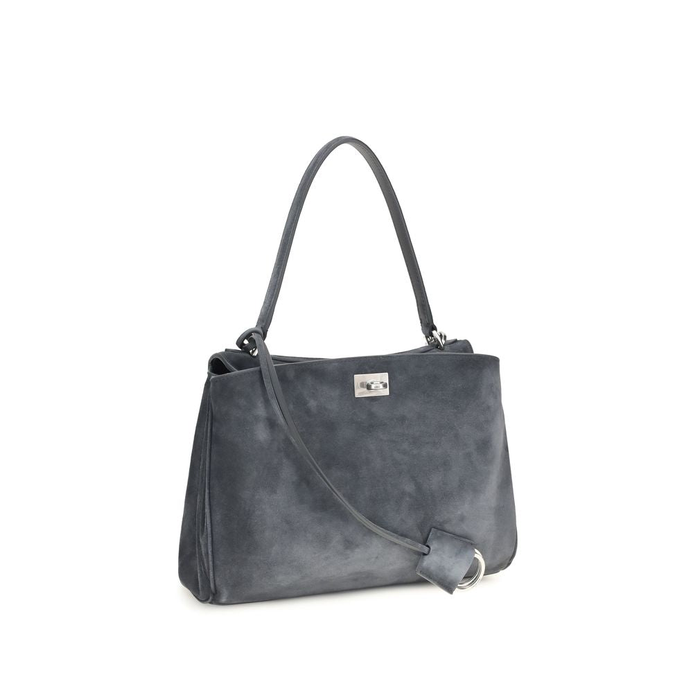 Balenciaga Graue Bos Taurus Kalbsleder Schultertasche-2