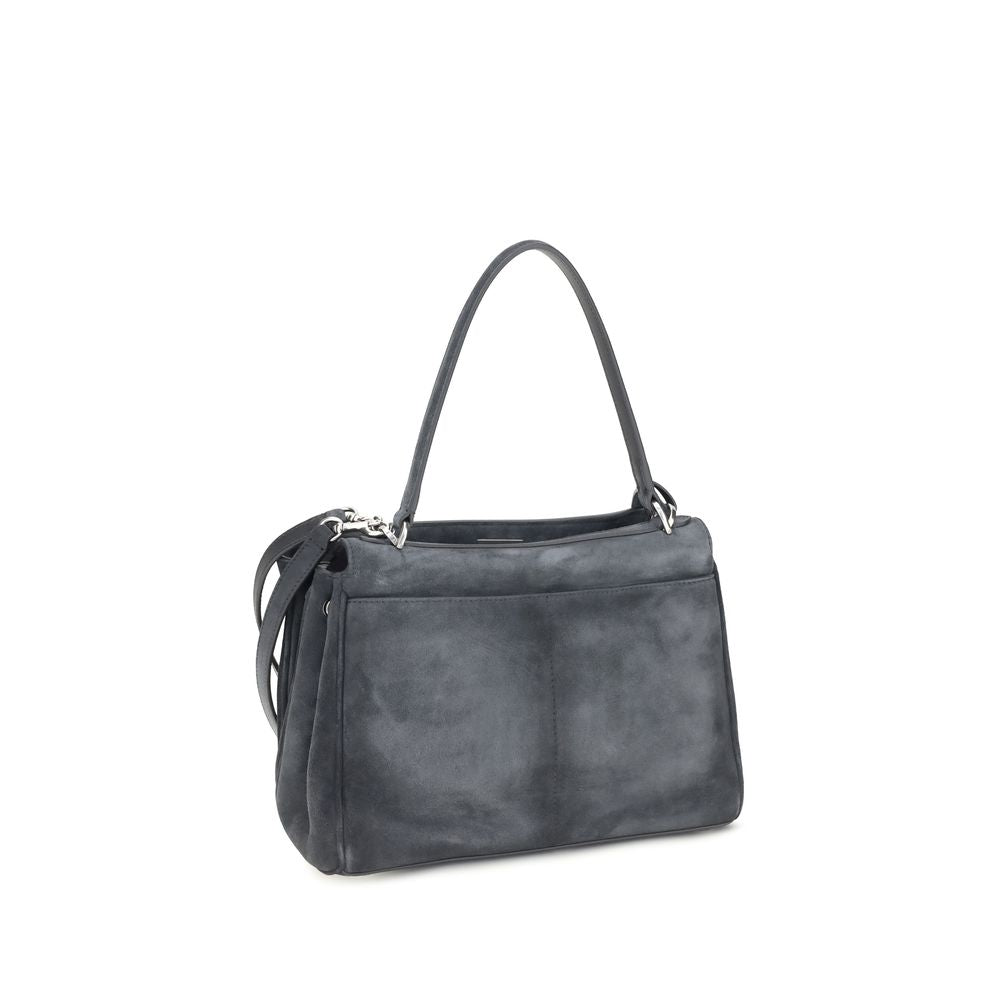 Balenciaga Graue Bos Taurus Kalbsleder Schultertasche-3