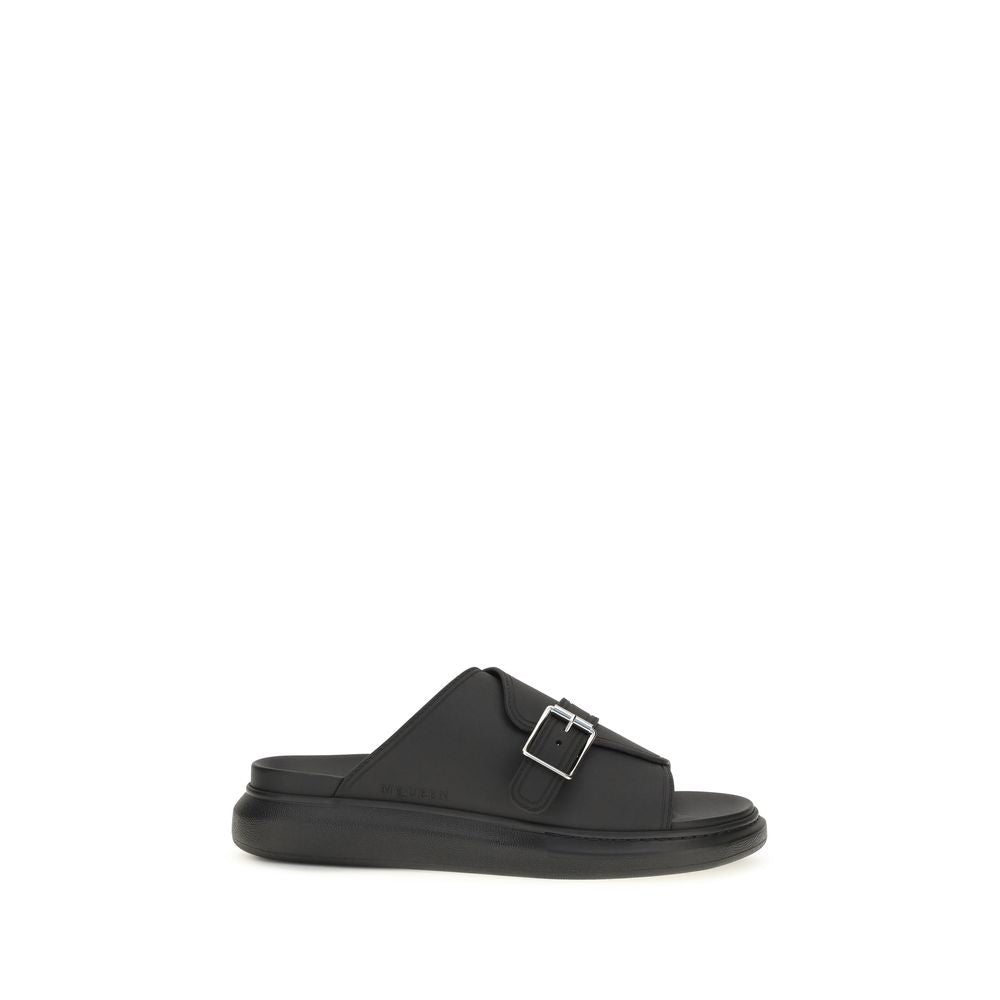 Alexander McQueen Black Bos Taurus Calf Leather Platform Sandals-1