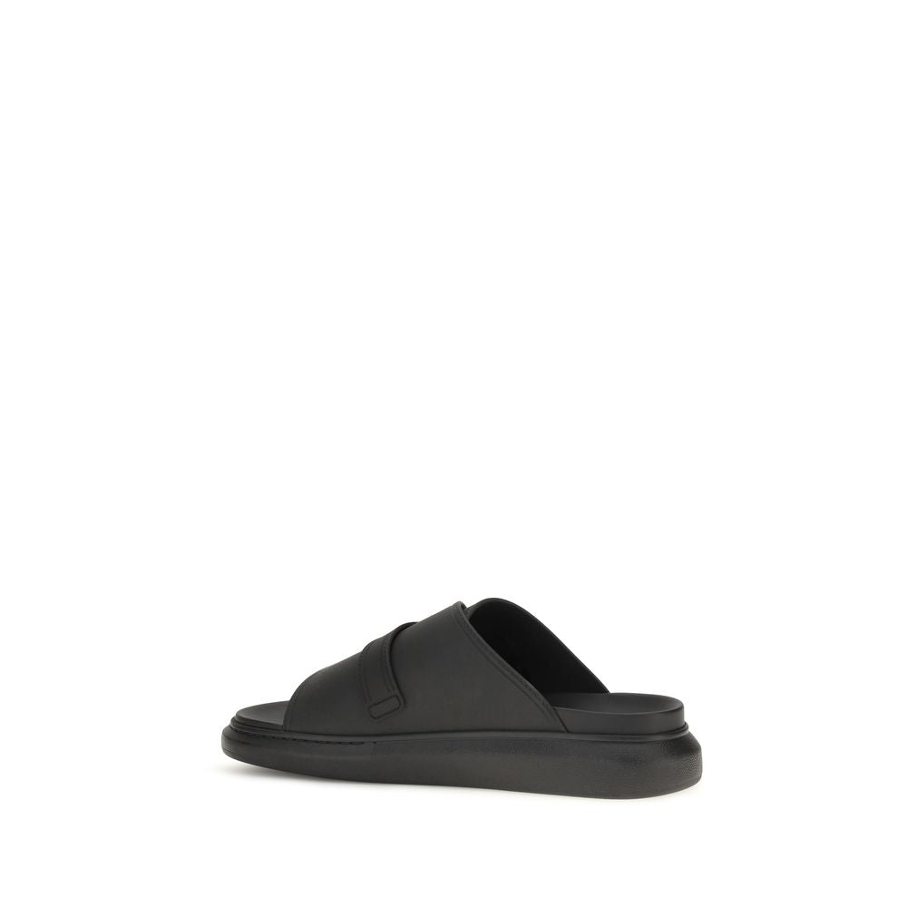 Alexander McQueen Black Bos Taurus Calf Leather Platform Sandals-3
