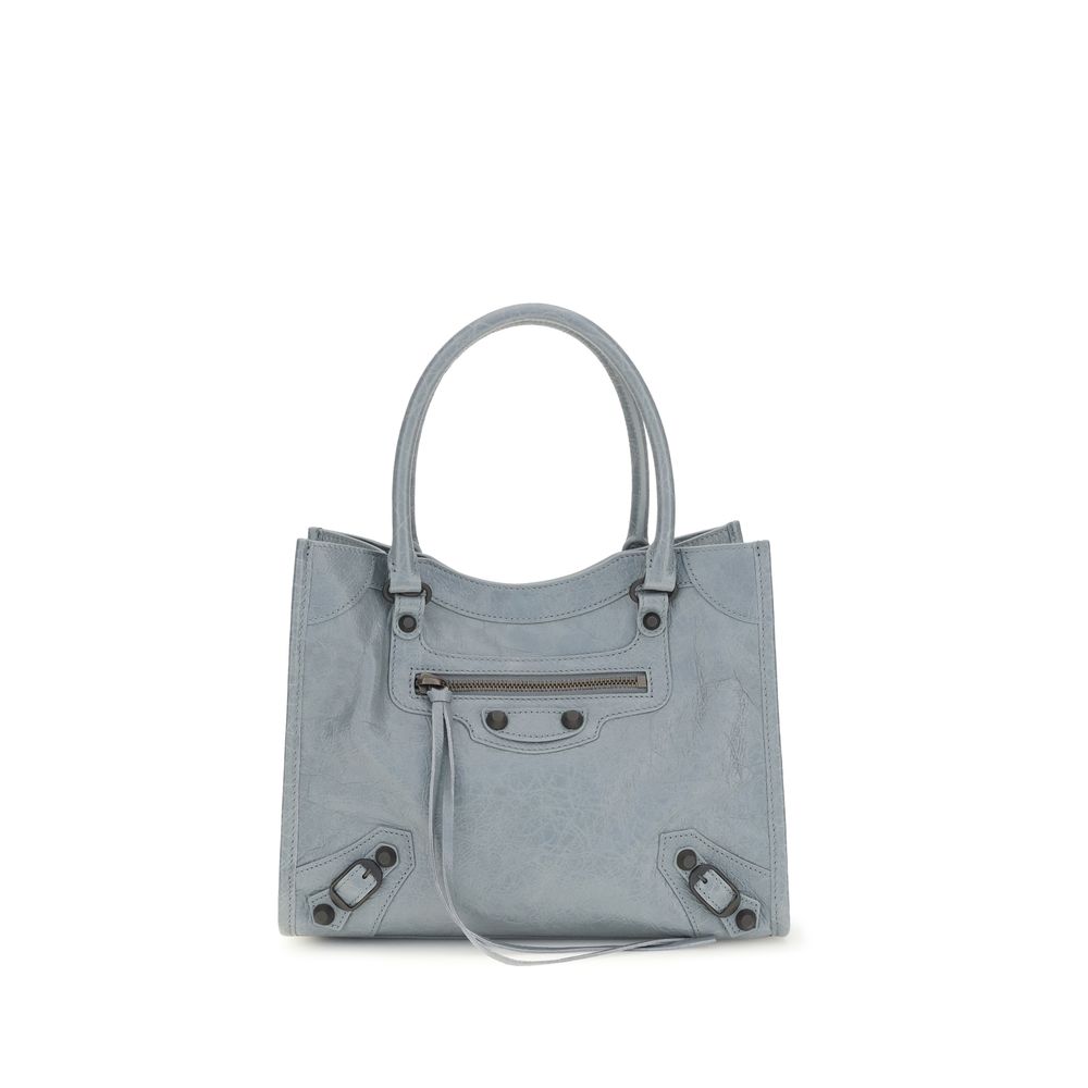 Balenciaga Schwarze Bos Taurus Kalbsleder Schultertasche-1