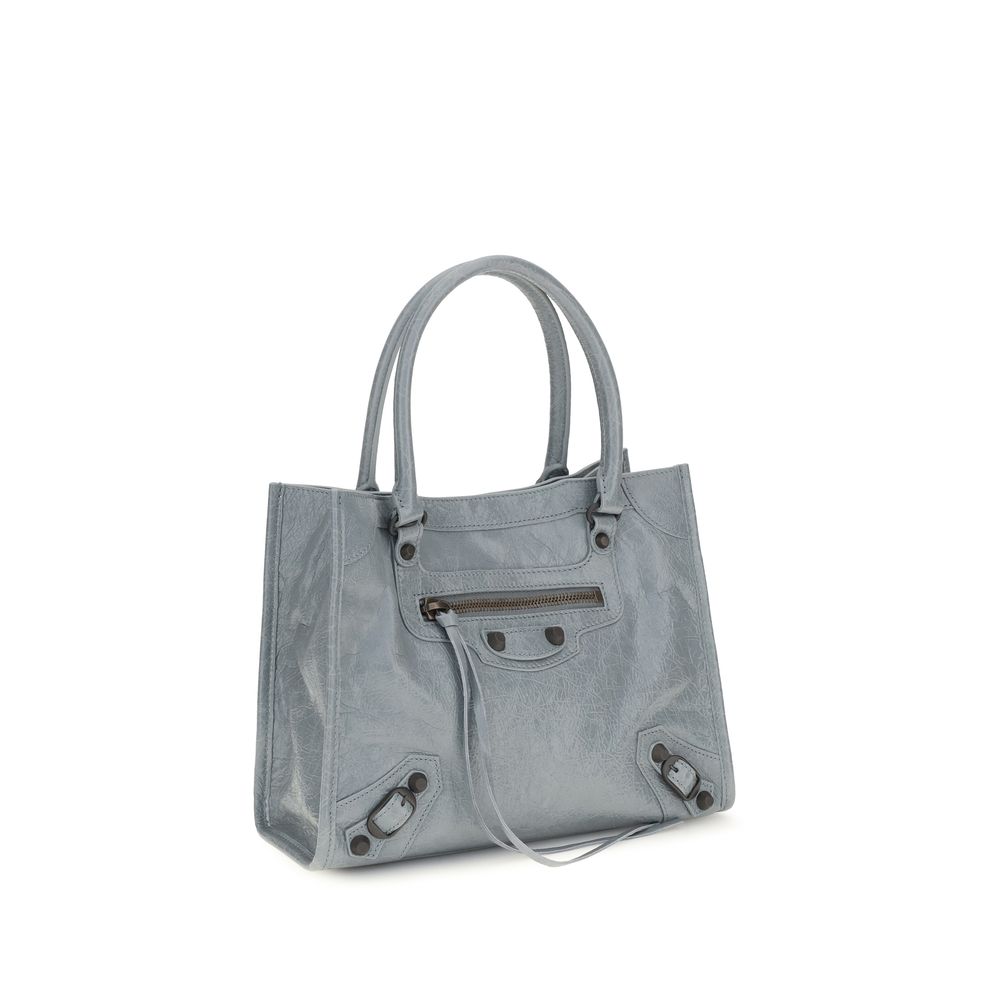 Balenciaga Schwarze Bos Taurus Kalbsleder Schultertasche-2