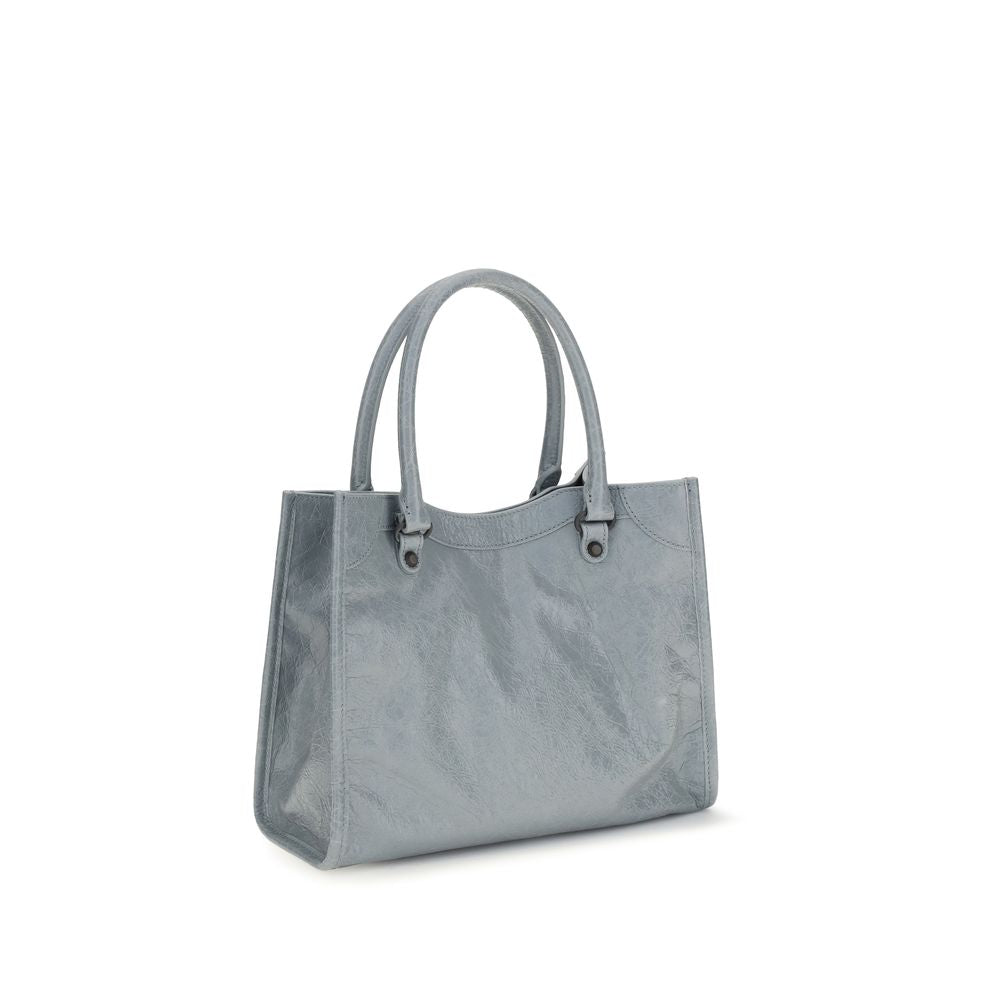 Balenciaga Schwarze Bos Taurus Kalbsleder Schultertasche-3