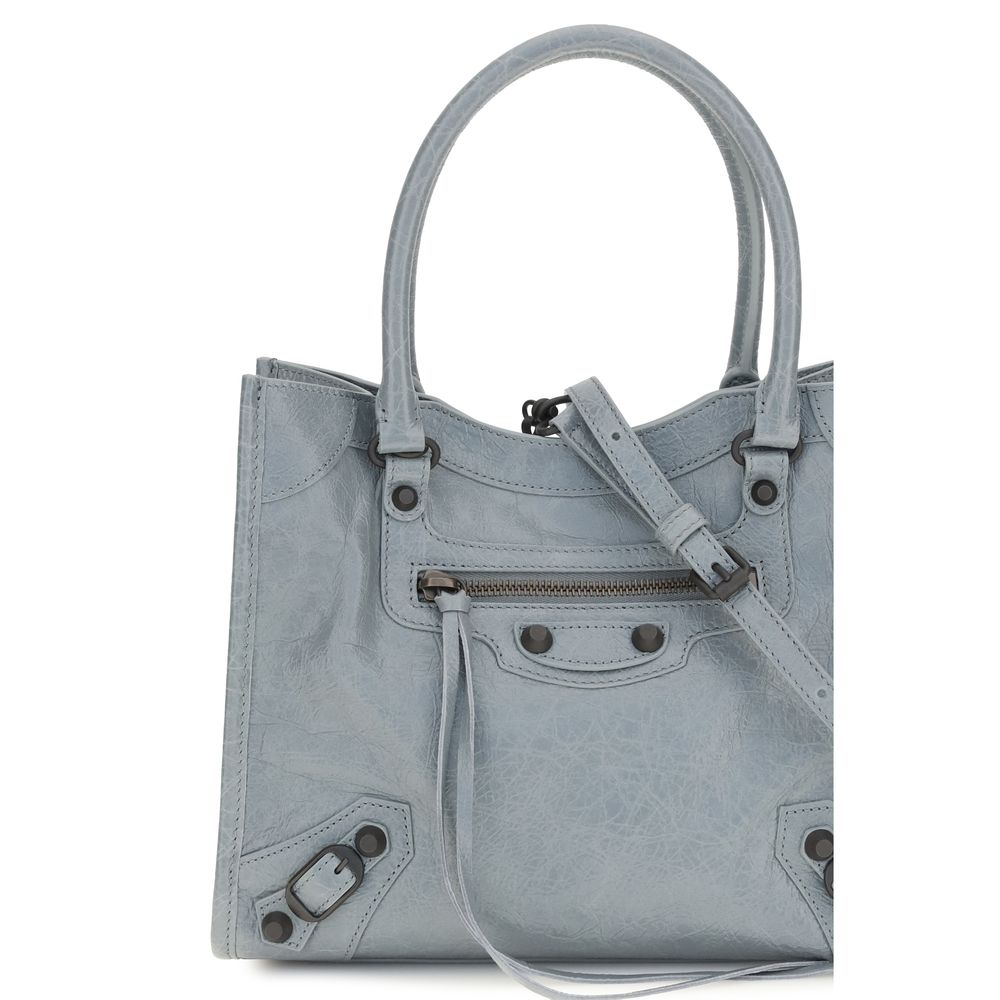 Balenciaga Schwarze Bos Taurus Kalbsleder Schultertasche-4