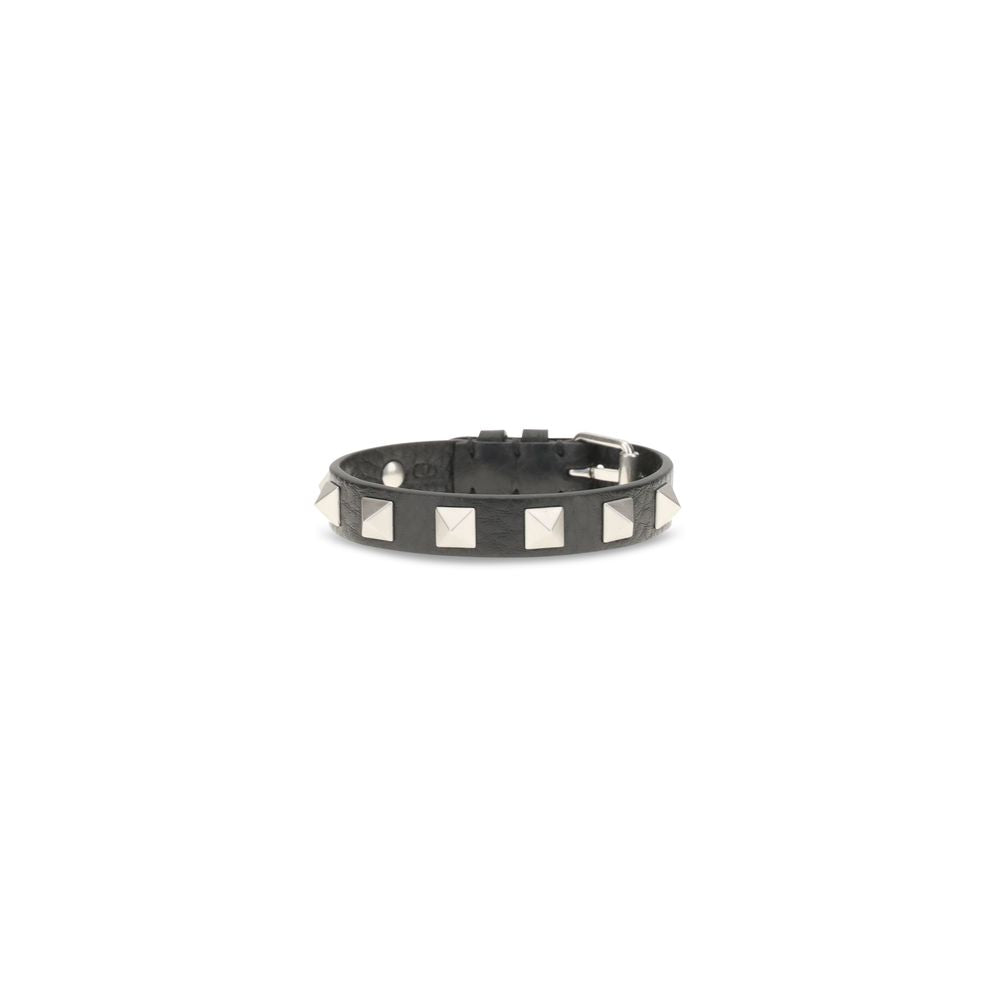 Valentino Garavani Schwarzes Kalbsleder-Armband Bos Taurus-1