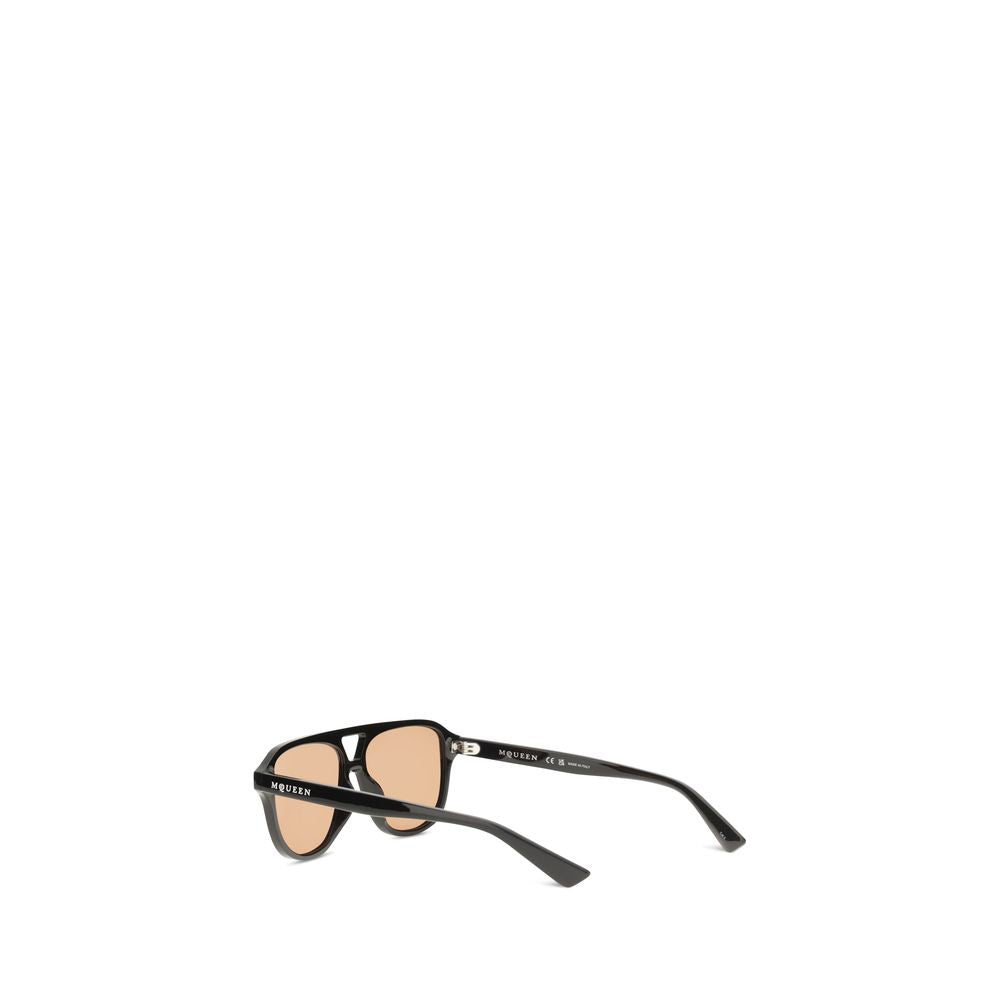 Alexander McQueen Braune Sonnenbrille aus Acetat-3