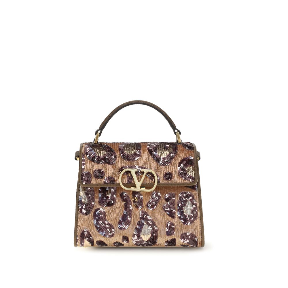 Valentino Garavani Schultertasche aus mehrfarbiger Seide-1