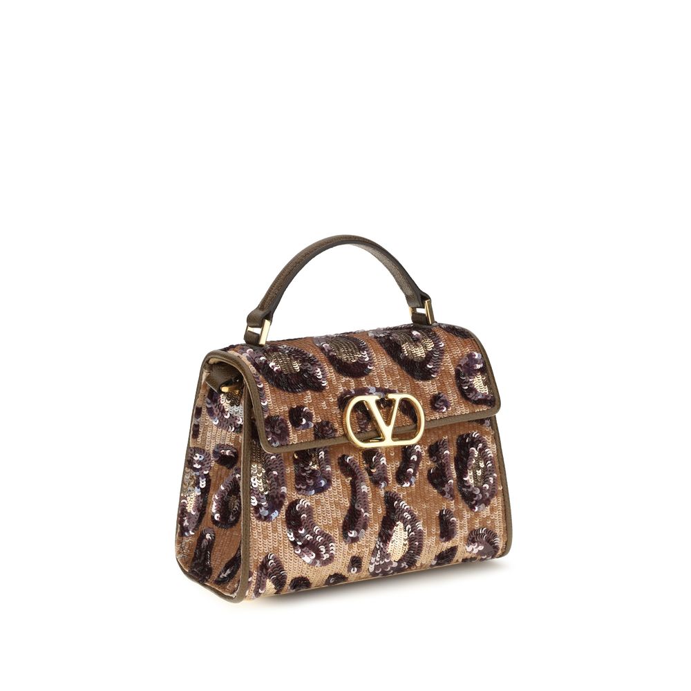 Valentino Garavani Schultertasche aus mehrfarbiger Seide-2