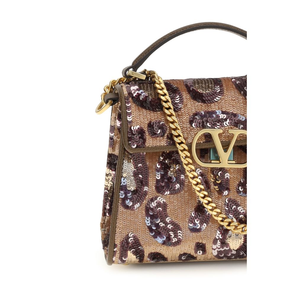Valentino Garavani Schultertasche aus mehrfarbiger Seide-4
