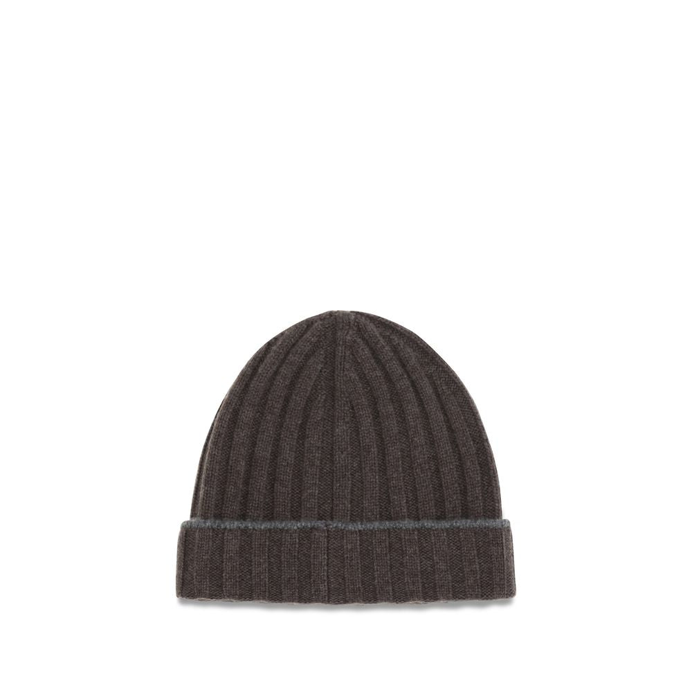 Brunello Cucinelli Brown Cashmere Beanie-1