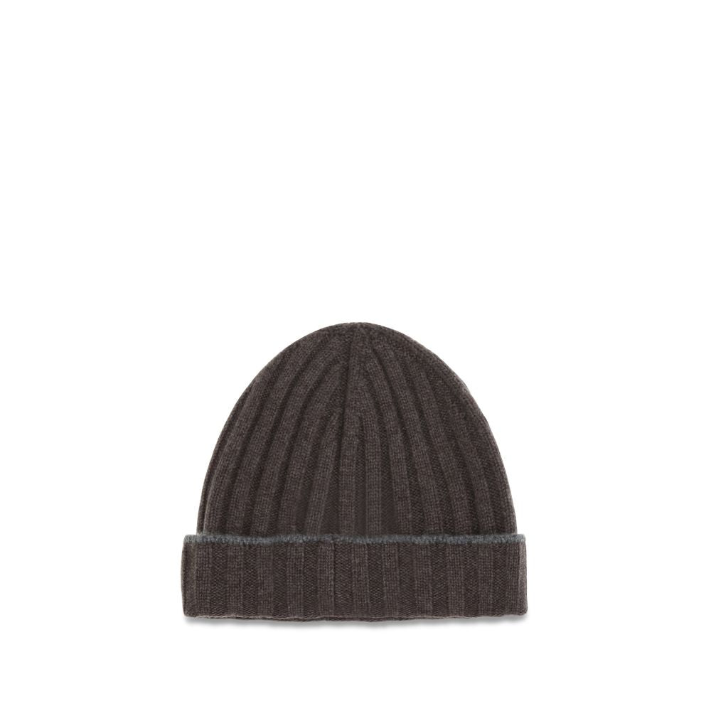 Brunello Cucinelli Brown Cashmere Beanie-2