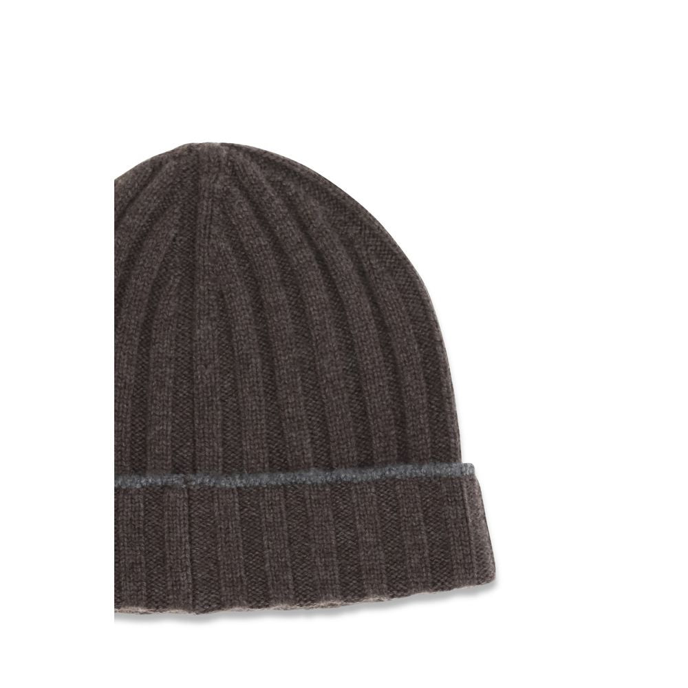 Brunello Cucinelli Brown Cashmere Beanie-3