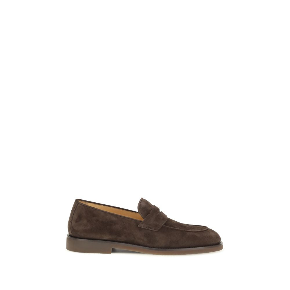 Brunello Cucinelli Braune Kalbsleder Bos Taurus Loafer zum Hineinschlüpfen-1