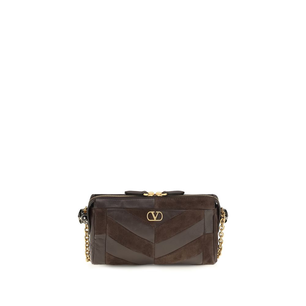 Valentino Garavani Brown Calfskin Bos Taurus Shoulder Bag-1