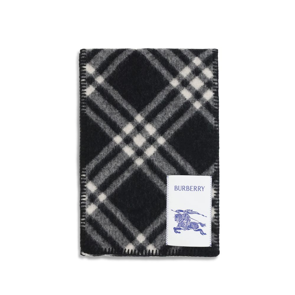 Burberry Schwarzer Wollschal-1