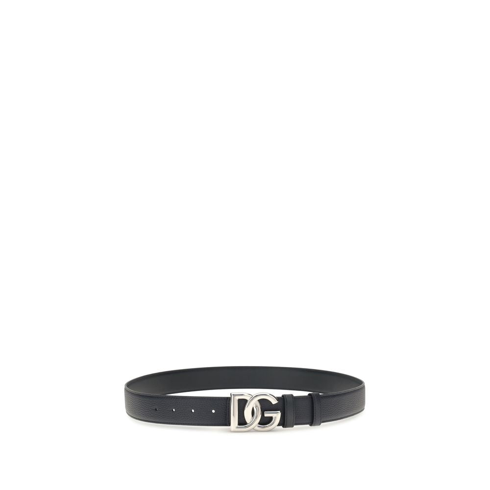 Dolce & Gabbana Schwarzer Kalbsleder Bos Taurus Regular Gürtel-2