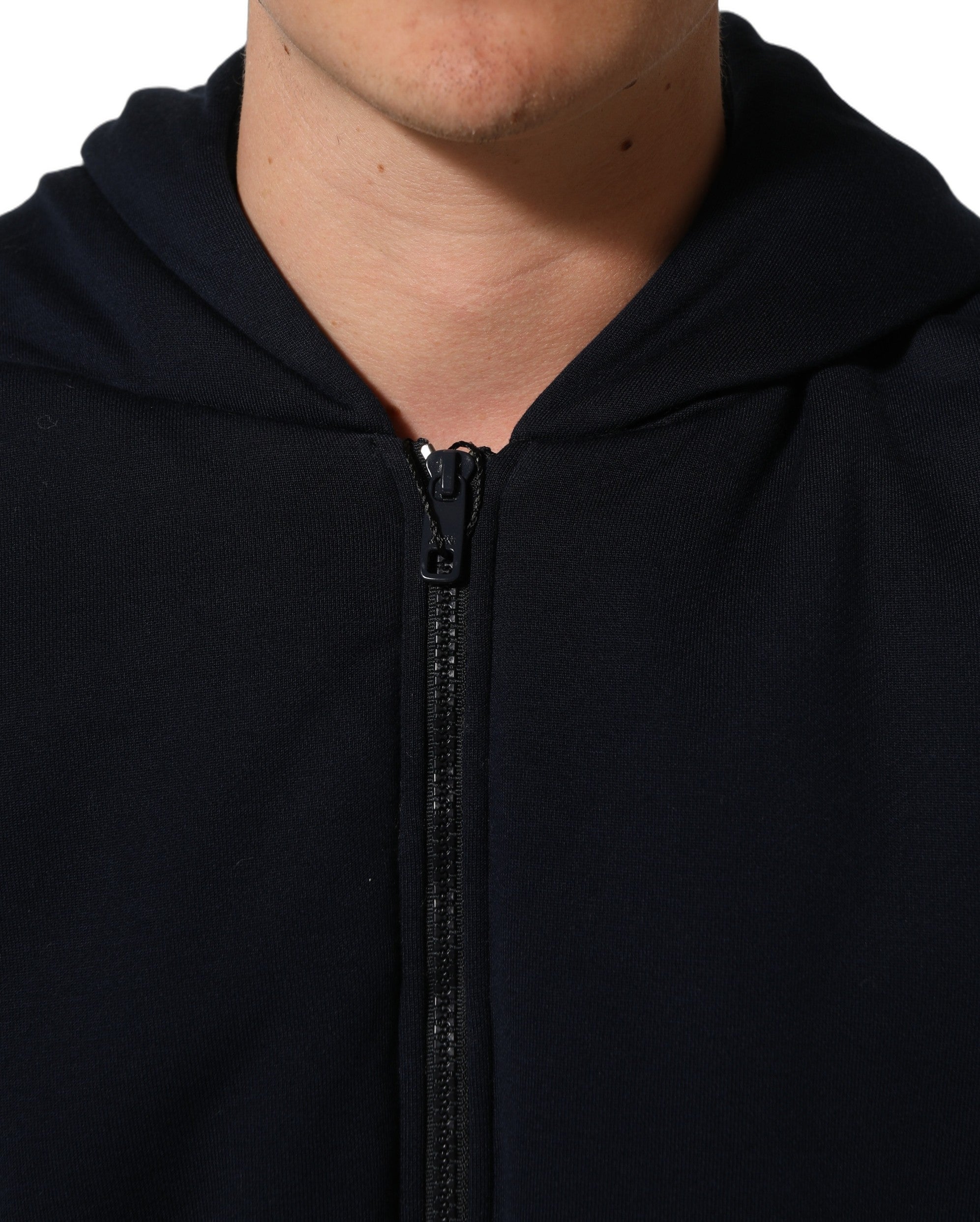 Dolce & Gabbana Schwarze Kapuzen-Bomberjacke aus Baumwolle mit durchgehendem Reißverschluss-4