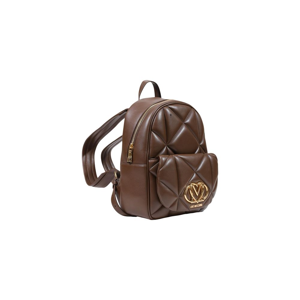 Love Moschino Brauner Rucksack aus Polyethylen-3