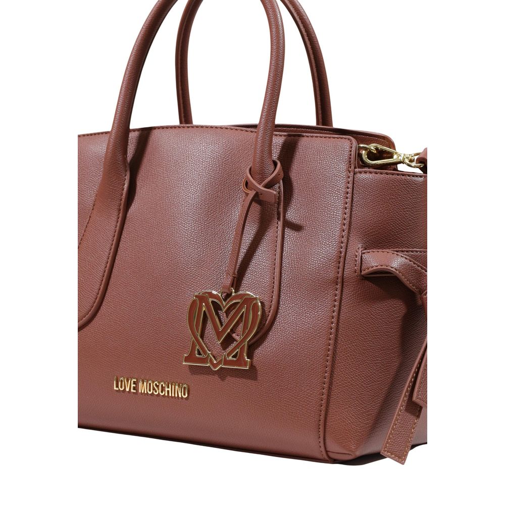Love Moschino Braune Handtasche aus Polyethylen-4