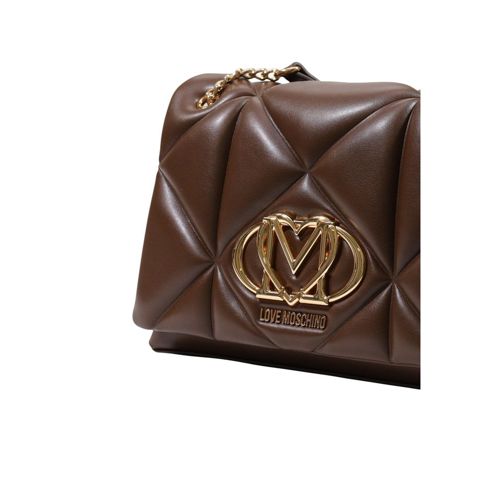 Love Moschino Braune Handtasche aus Polyethylen-4