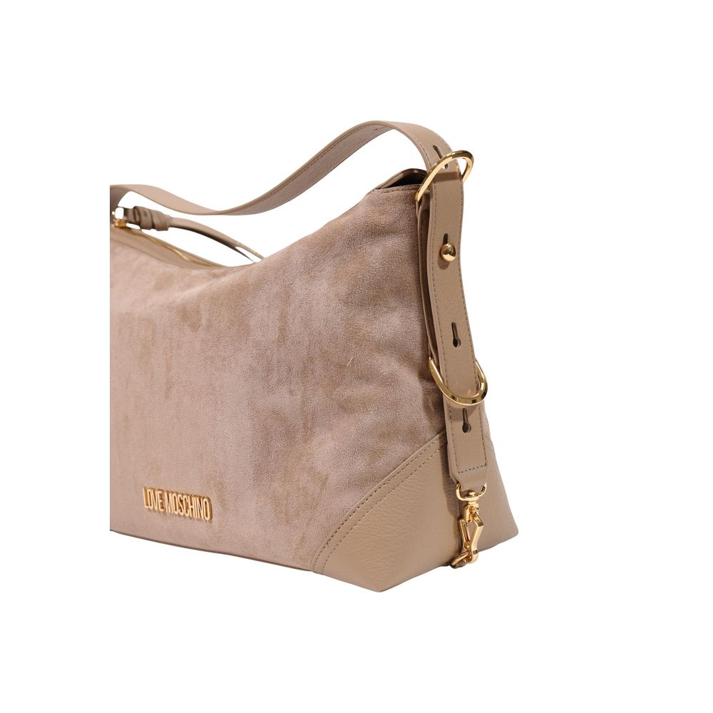 Love Moschino Beige Polyester Handtasche-4