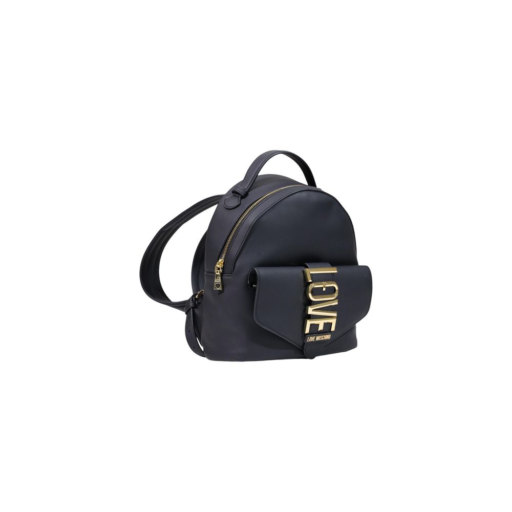 Love Moschino Schwarzer Rucksack aus Polyethylen-2