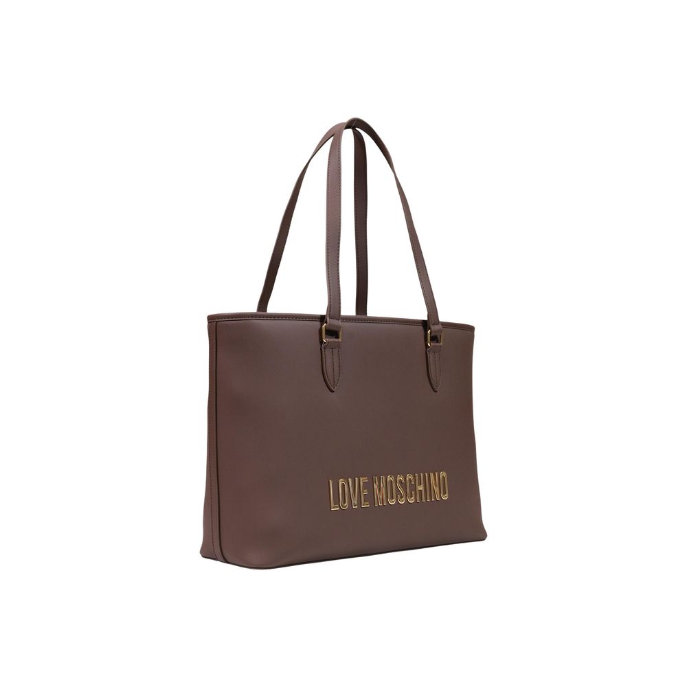 Love Moschino Braune Handtasche aus Polyethylen-2