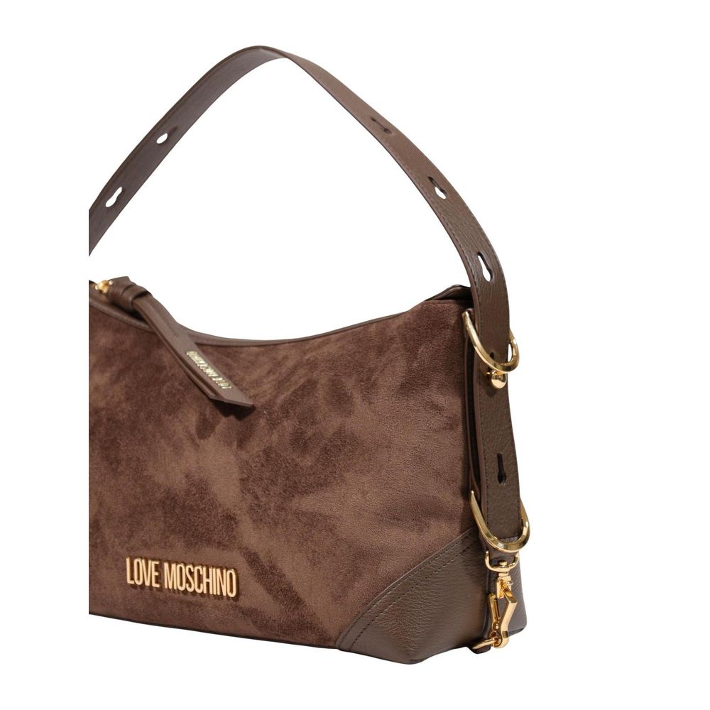 Love Moschino Braune Handtasche aus Polyester-5