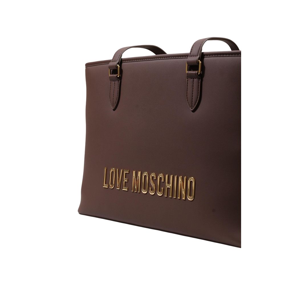Love Moschino Braune Handtasche aus Polyethylen-4