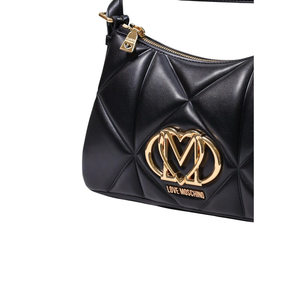 Love Moschino Schwarze Handtasche aus Polyethylen-4