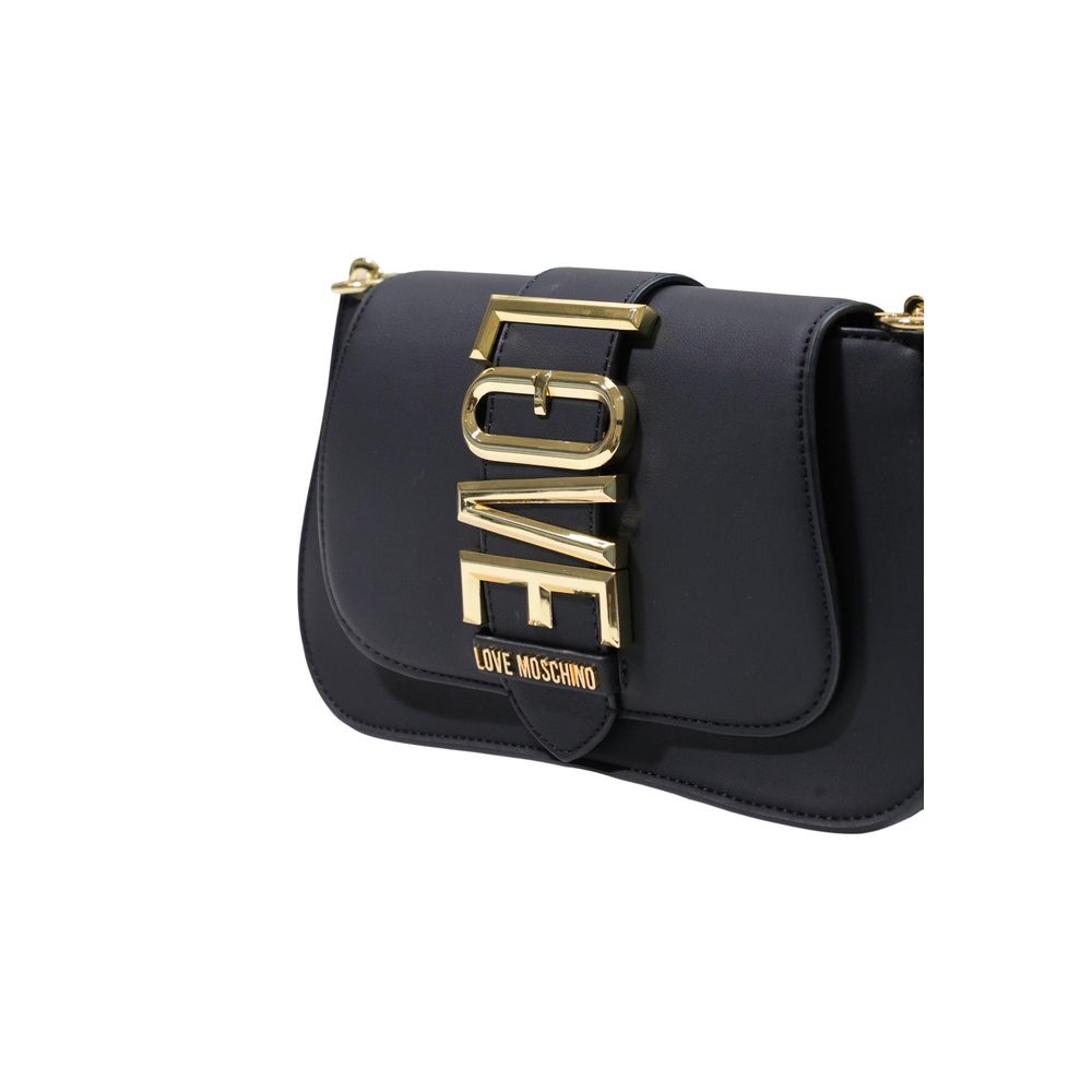 Love Moschino Schwarze Handtasche aus Polyethylen-4