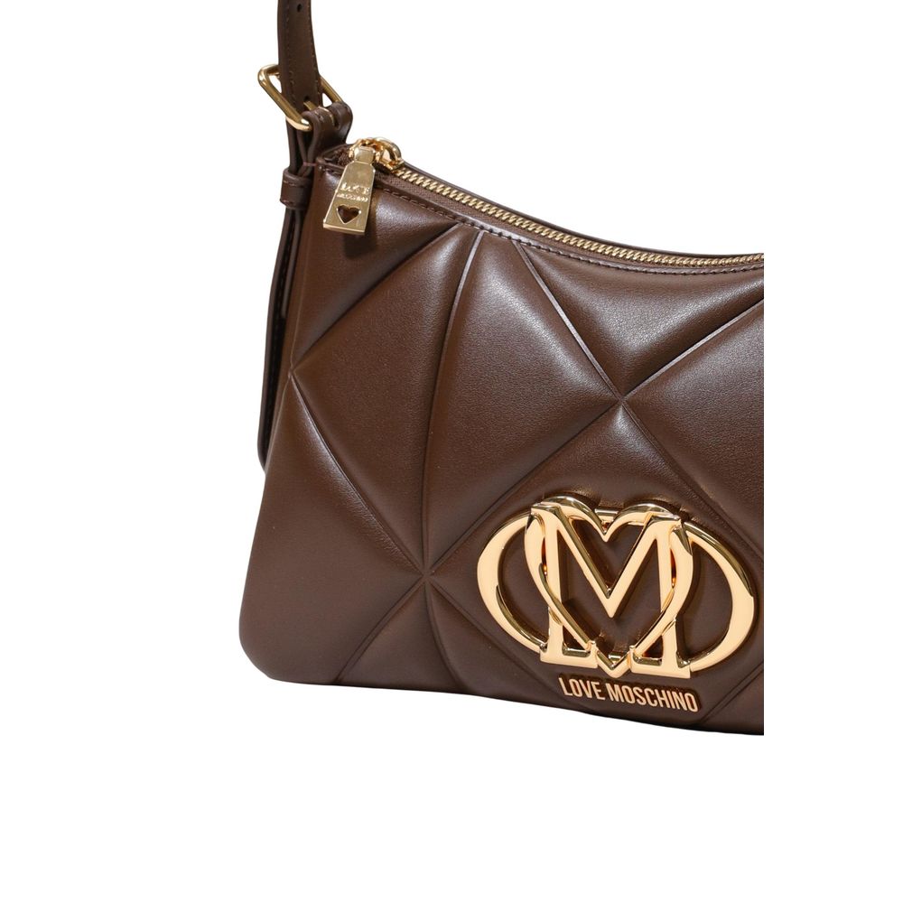 Love Moschino Braune Handtasche aus Polyethylen-4
