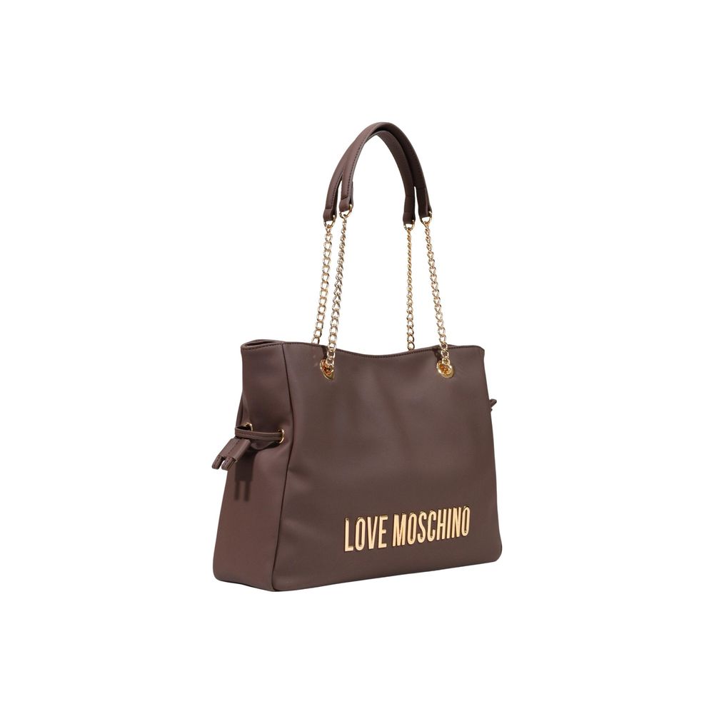 Love Moschino Braune Handtasche aus Polyester-2