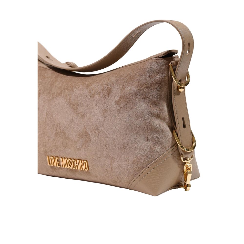 Love Moschino Beige Polyester Handtasche-5